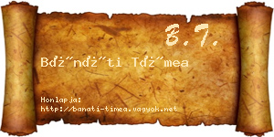 Bánáti Tímea névjegykártya
