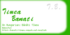 timea banati business card